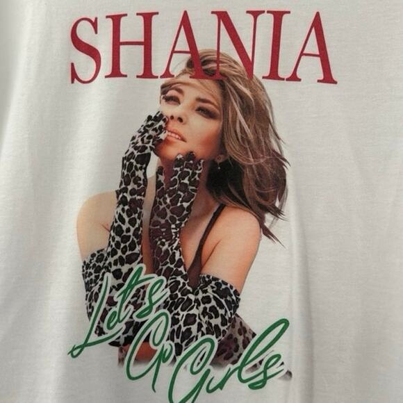 NWOT Shania Twain let’s go girls graphic white T-shirt - Picture 3 of 3